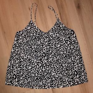 Black & White Leopard Cheetah Tank Top